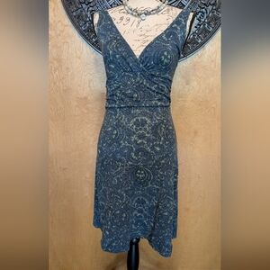 Patagonia Sport Casual Blue Patterned Dress